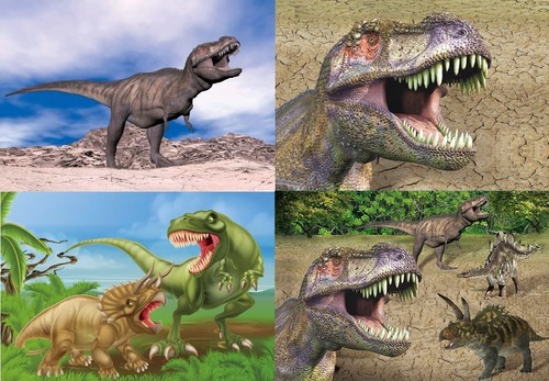 Ansichtskarte dinosaurier - d,