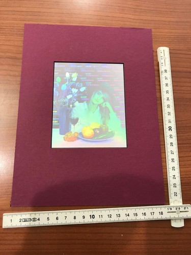 Hologramm bild mädchen am - 1,