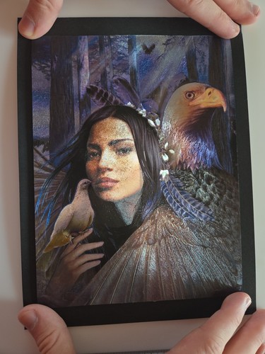 Hologramm bild frau adler - bild,