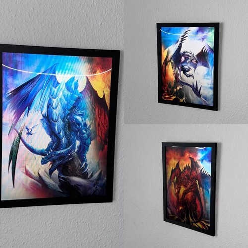 3in1 dragons heart hologramm - "dragons-heart",
